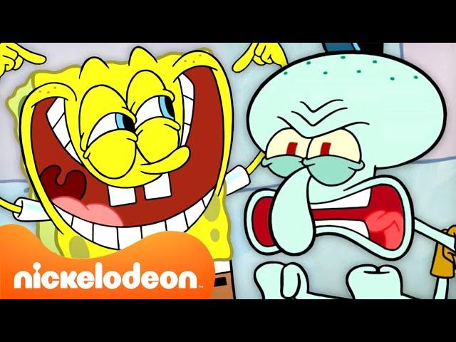 SpongeBob & Big Nate | 60 Menit Squidward Sangat Lelah  | Nickelodeon Bahasa