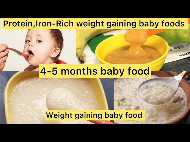 4 weight gain baby foods by doctors advice| 4-5 months first baby food slid introduction