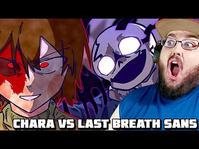 【undertaleAU】Last breath sans phase3 animation ～Last breath～ Chara vs Sans #Undertale REACTION!!!