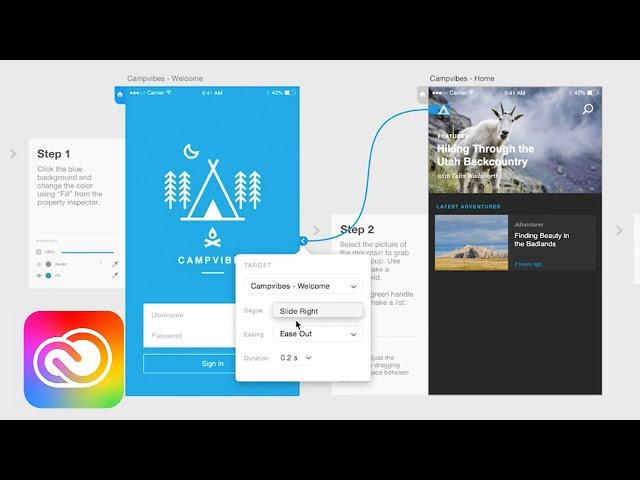 How to Create Prototypes (wires) in Adobe XD (Preview) | Adobe Creative Cloud