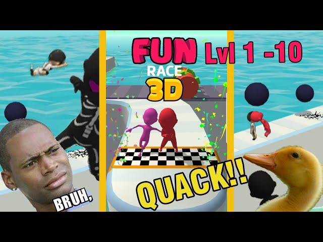 Fun Race 3D - Gameplay - level 1 - 10 - Funny Moments + memes - NO MOD. MAX talent.