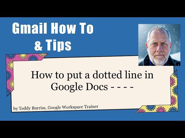 How do I make a dotted line in Google Docs using Google Workspace or Gmail?