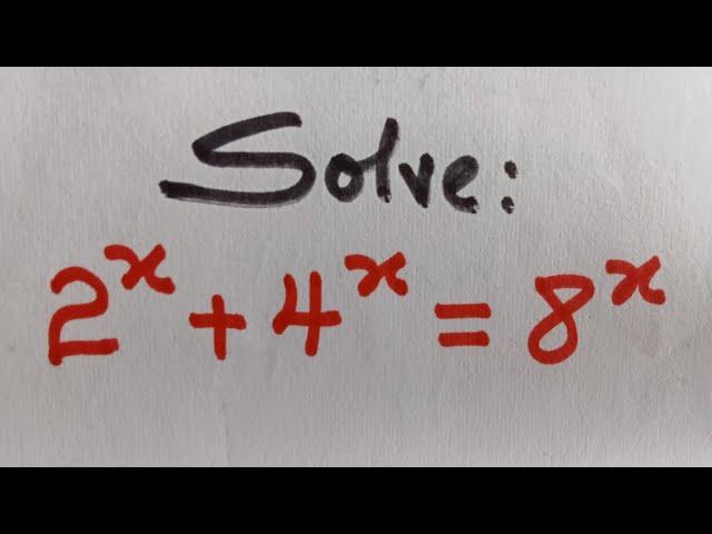 Simple Exponential Equation That Everyone Gets Wrong! | SAT, Olympiad Maths