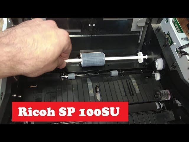 Ricoh SP 100SU does not take paper. Error E1. Disassembly