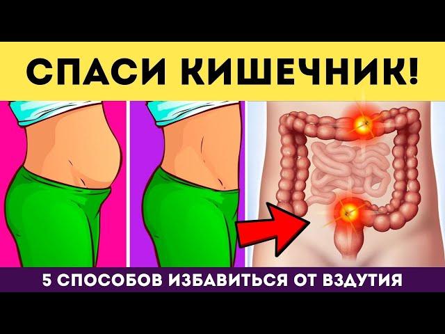 ТОП 3 упражнения от ВЗДУТИЯ ЖИВОТА • СПАСИ КИШЕЧНИК