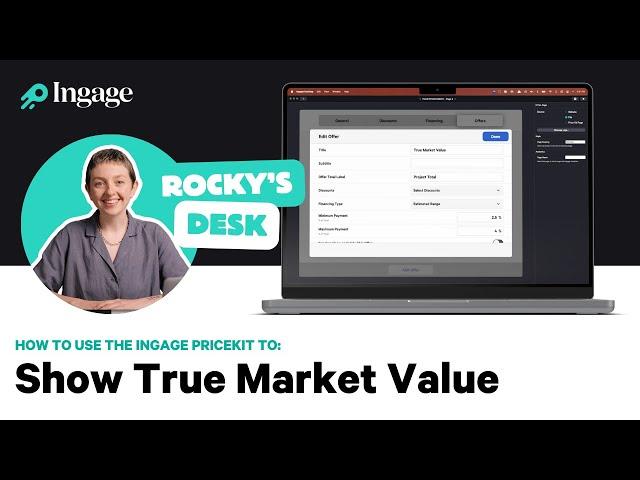 How to Configure the Ingage PriceKit to Show True Market Value