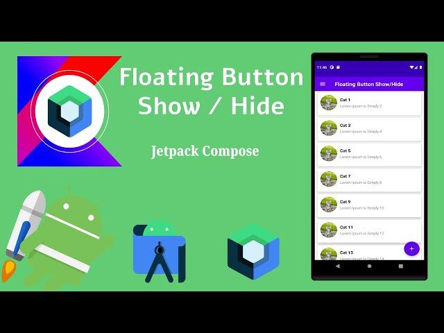 When Scrolling Floating Acting Button Show/Hide in Jetpack Compose | Android | Kotlin | Make it Easy