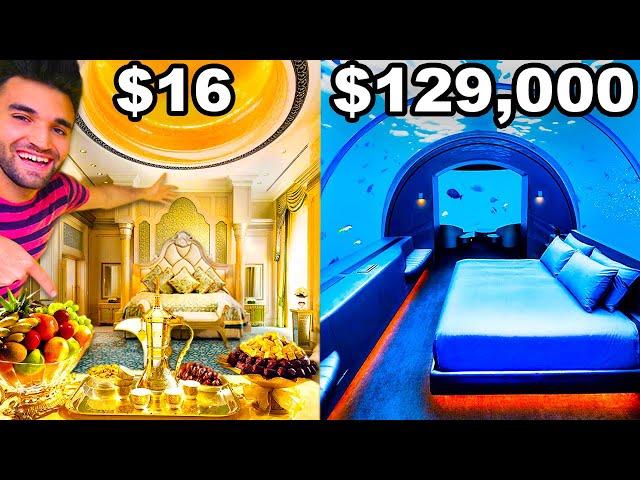 WORLD’S CHEAPEST Vs. MOST EXPENSIVE 5-STAR HOTEL ($16 vs $129,000)!