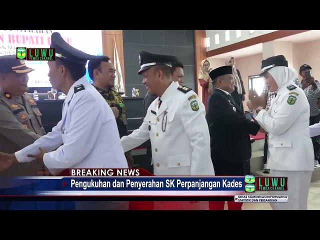 Pj. Bupati Luwu Kukuhkan Dan Serahkan SK Perpanjangan Masa Jabatan 168 Kepala Desa