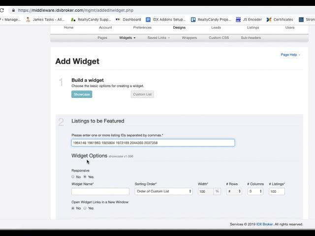 IDX Broker widget display any MLS properties - Tutorial