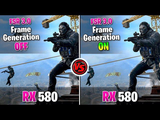  RX 580  COD Warzone 3  1080p - All Settings  AMD FSR 3 Frame Generation 