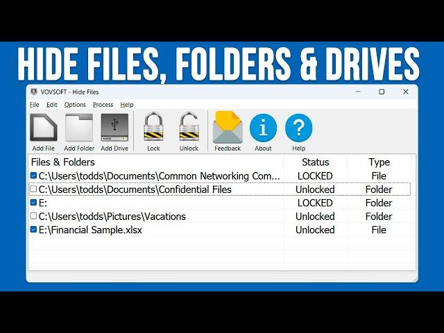 Hide Files, Folders or Drives from All Users on Your Computer