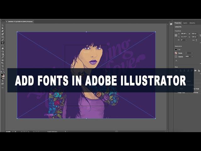 How to add fonts in adobe illustrator 2022.