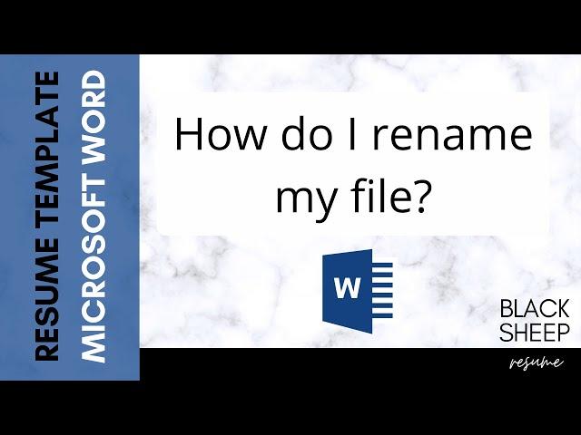 How to Rename MS Word File