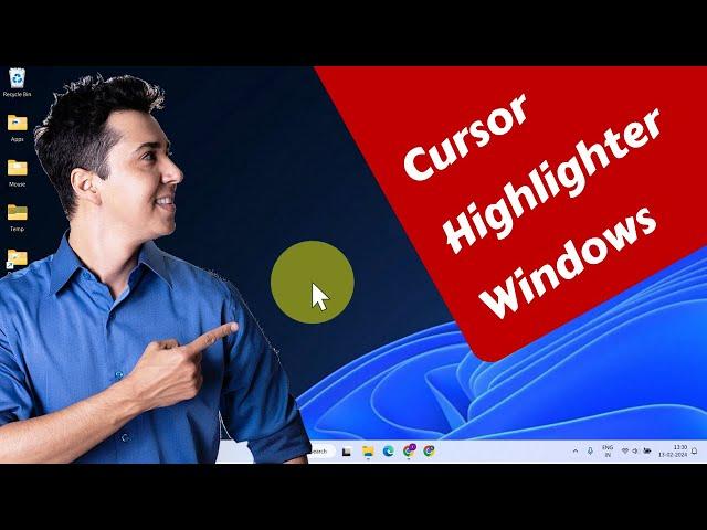 Cursor highlighter Windows | how to highlight mouse pointer with yellow circle | Free download