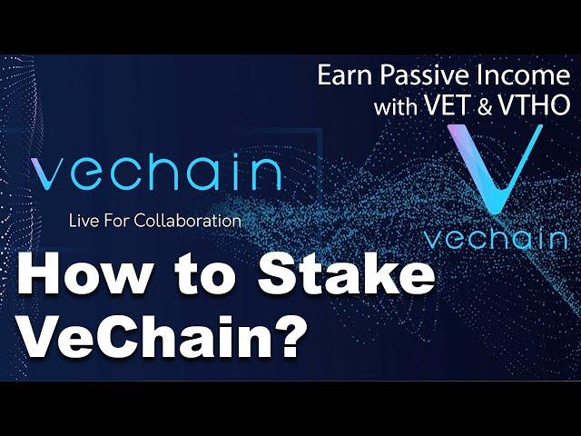 How To Stake VeChain (VET) & VeThor (VTHO) | Passive Income by Staking VeChain (VET) & VeThor (VTHO)