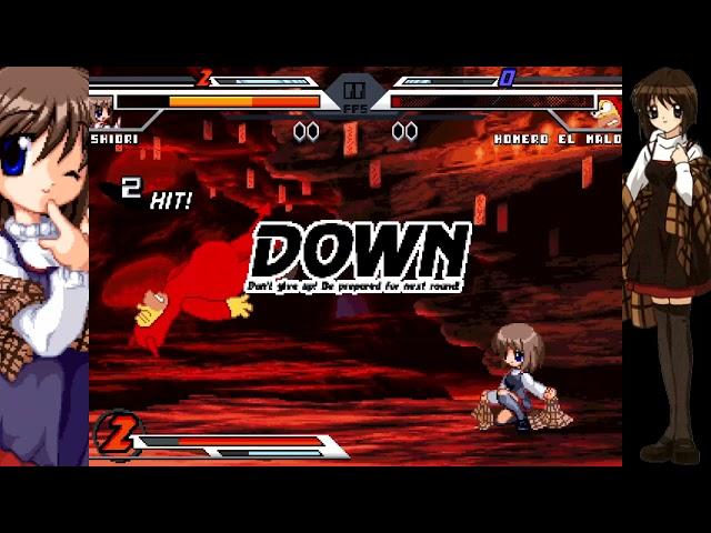 NICK54222 MUGEN: Shiori Misaka (me) VS Evil Homer