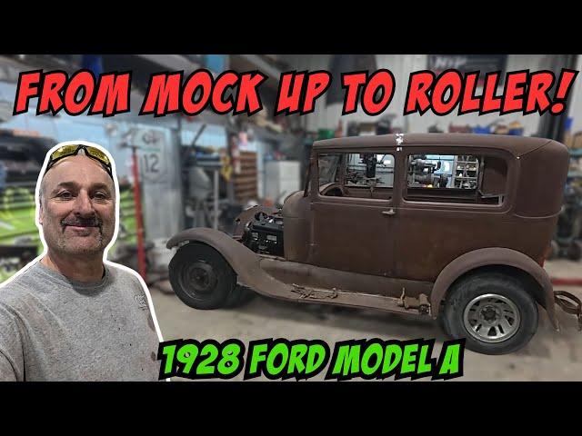 Building a 1928 Ford Model A From Parts To Roller!