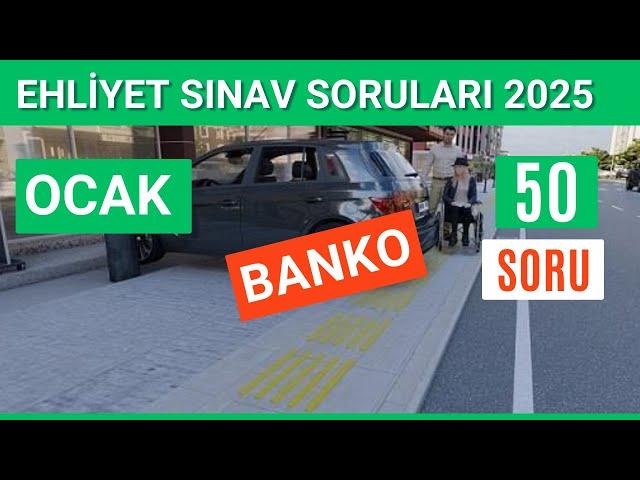 Ehliyet Sınav Soruları 2025 | Ocak Çıkmış MEB Ehliyet Sorularını Çöz