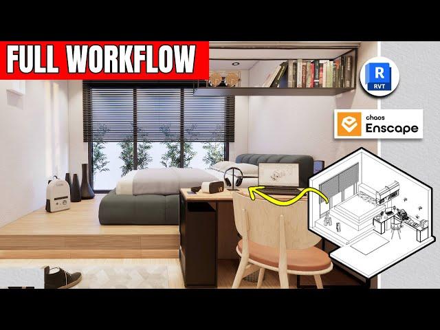 How to Create a Realistic Interior Render in Revit and Enscape | Full Workflow