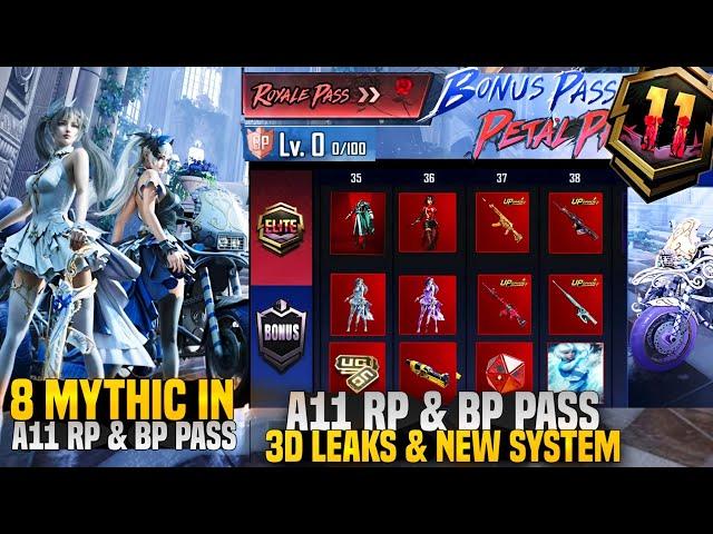  A11 Royal Pass & Bonus Pass 3D Leaks | 8 New Mythic Set & Upgraded Guns  | A11 New Changes |PUBGM