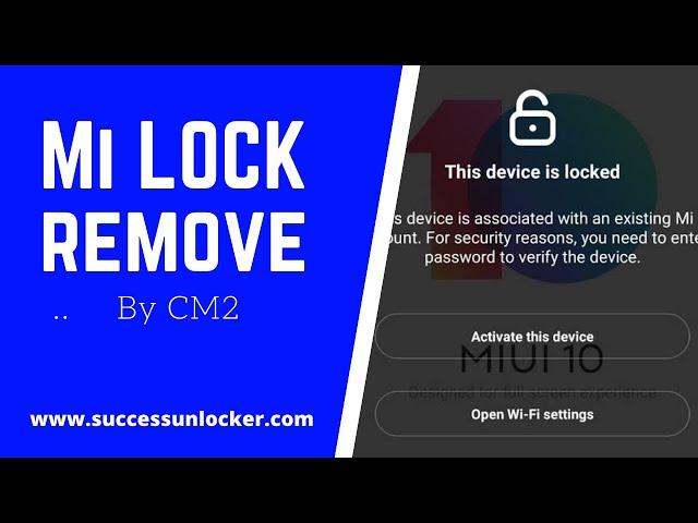 Redmi note 4 mtk mi account remove by cm2