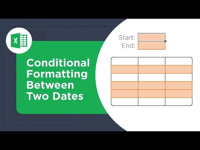 Highlight Rows Between Two Dates with Conditional Formatting in Excel
