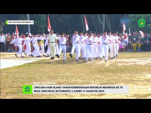 Upacara Pengibaran Bendera Merah Putih HUT RI ke 78, Desa Lekis Rejo, 17 Agustus 2023