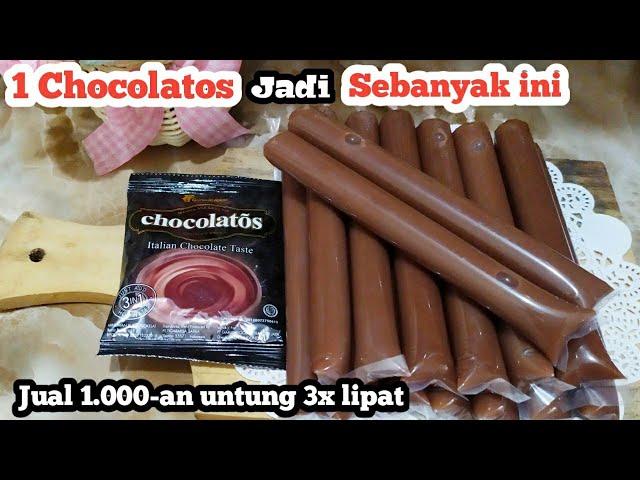 CUMA MODAL SATU BUNGKUS CHOCOLATOS DRINK JADI 15 BUNGKUS | Resep Es Lilin Chocolatos, Jual 1000-an