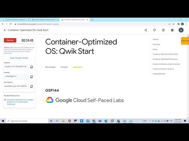 Container-Optimized OS: Qwik Start #quests #googlecloudfacilitator #gcp