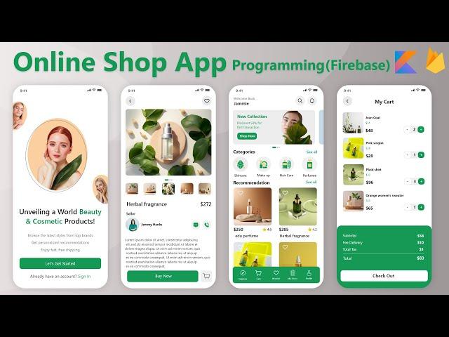 Online Shop Android Studio Project Kotlin MVVM & Firebase - Ecommerce Programming