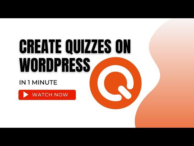 Create quiz with Quiz Maker plugin in One Minute