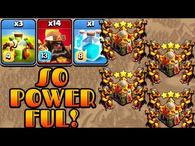 New Th16 Super Hog Attack Strategy With Overgrowth Spell!! 14 Super Hog + 3 Overgrowth - Th16 Attack