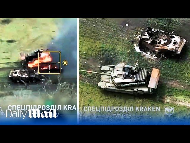 T-90M ‘Breakthrough’ destroyed by Kraken special forces in Chasiv Yar