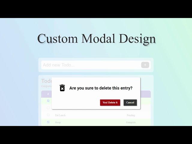 How to Design your own Modal Dialogs using HTML/CSS & Javascript