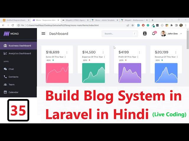 (35) Display Dynamic Post On Website | Build Blog System in Laravel