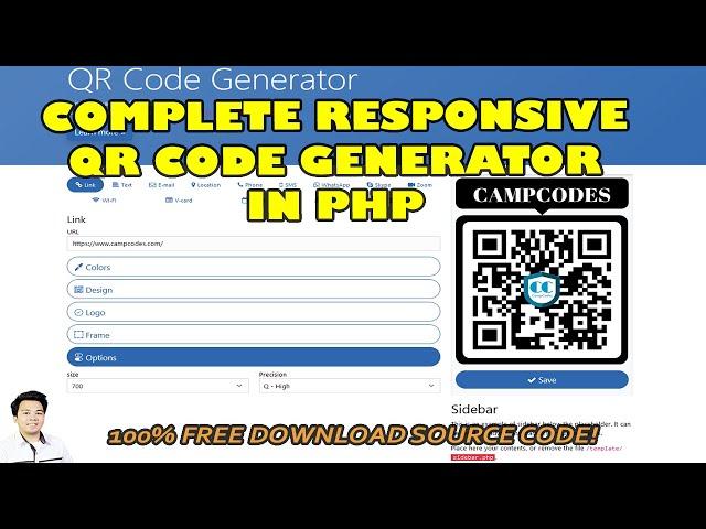 Complete Responsive QR Code Generator System in PHP | Free Source Code Download