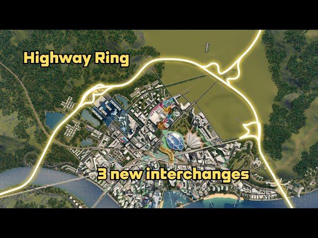 Building the Highway Ring with Custom Interchanges - Cities: Skylines - Asturis 42