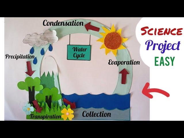 Water Cycle Science Project| Water Cycle Science Model| Science TLM Easy|Class decoration ideas|TLM