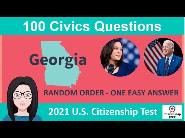 [Georgia] 100 civics questions and answers for the US citizenship interview 2021 Georgia