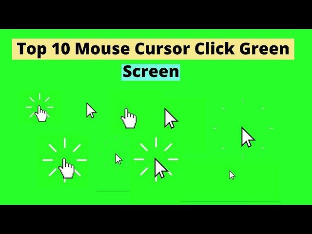 Mouse Cursor Click Green Screen ।। No Copyright