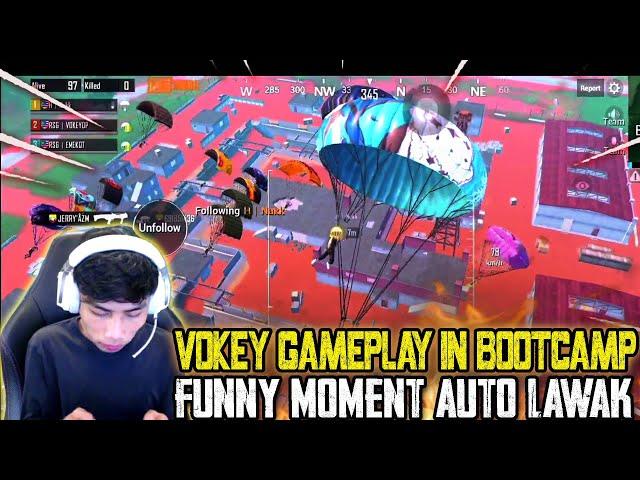 Vokey Gameplay in Bootcamp | Funny Moment Auto Lawak With Emek And Nuk | PUBG MOBILE