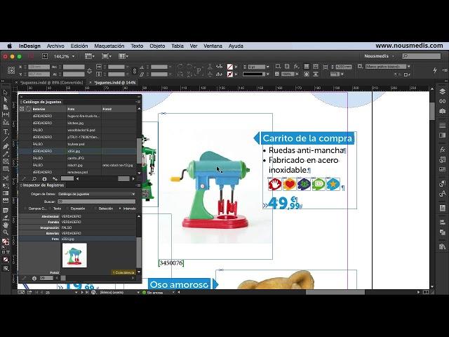 Creación automatizada de un catálogo de juguetes con EasyCatalog para InDesign (II)