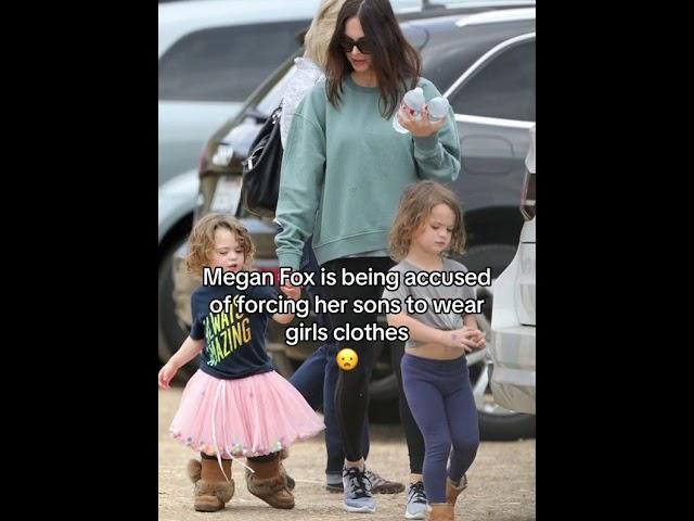 Megan Fox is being accused of forcing her sons to wear girls clothes #shorts #celebrities #meganfox