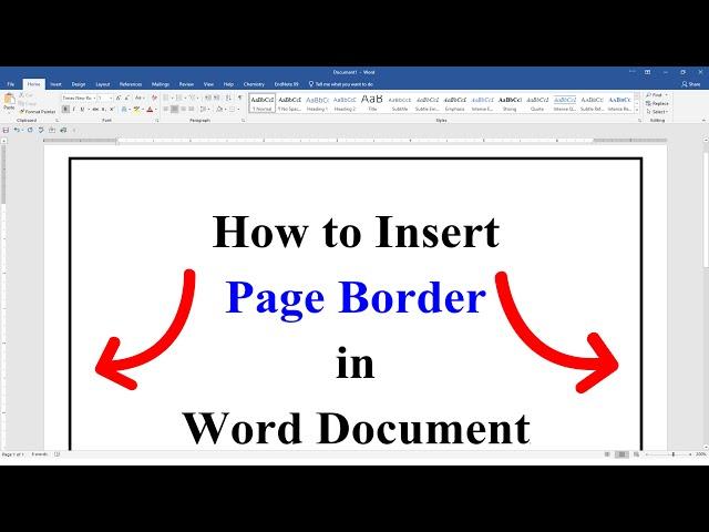 How to Insert Page Border in Word Document