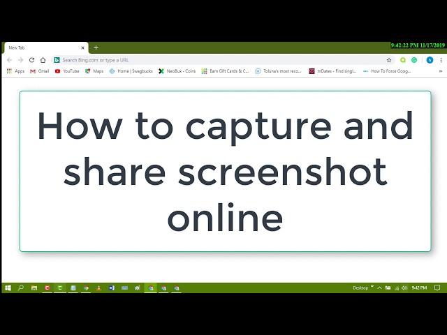 How to capture and share screenshot online