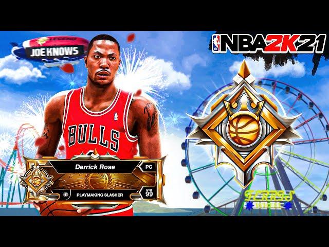 This LEGEND DERRICK ROSE BUILD is UNBELIEVABLE in NBA 2K21...