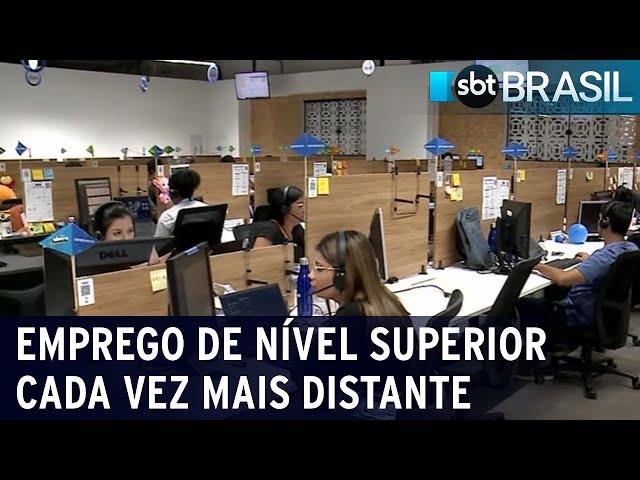 Dificuldades no mercado de trabalho após a conclusão do curso superior | SBT Brasil (03/02/24)