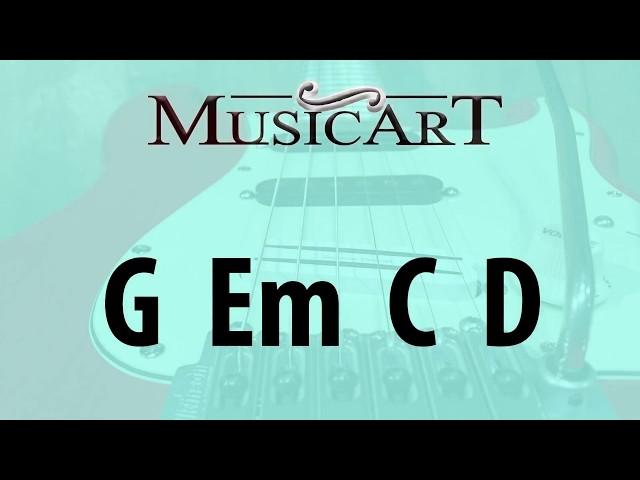 Guitar backing track in G Major  - Pop style