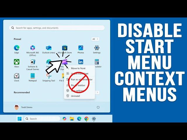 Disable the Ability to Right Click (Context Menus) on Icons on the Windows Start Menu